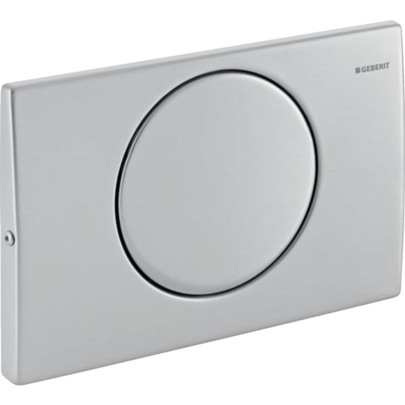 Geberit Betätigungsplatte Mambo Edelstahl mit Spezialschrauben Betätigung v.vor, 25 x 246 x 164 mm, Farbe silber Bild 1