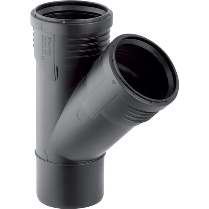 Geberit Abzweig x 40 45 Grad, DN 70, Farbe schwarz Bild 1