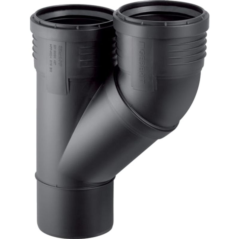 Geberit Parallelabzweig x 100, DN 100, Farbe schwarz Bild 1