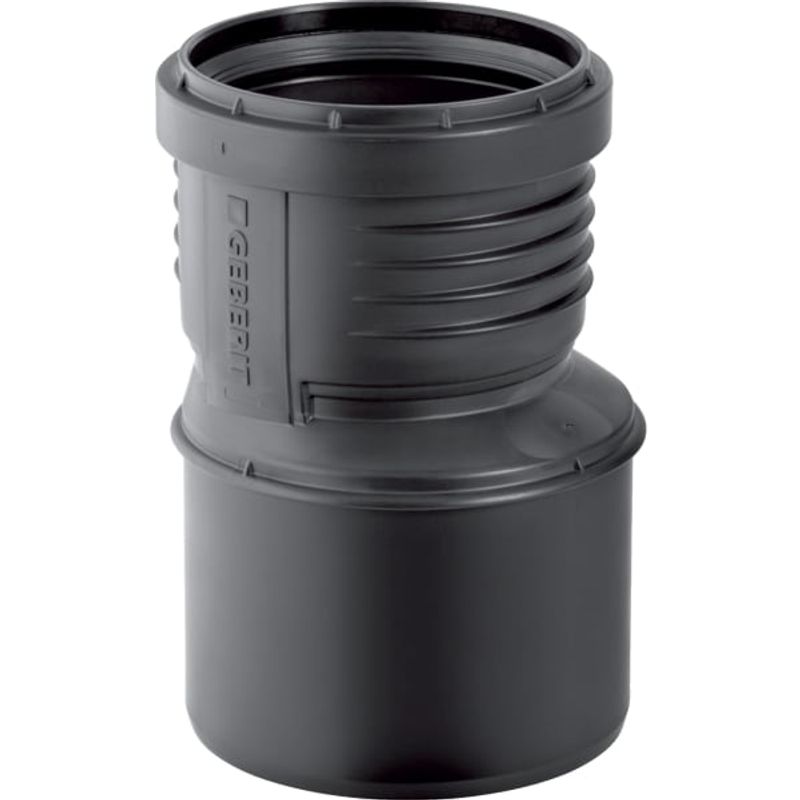 Geberit Reduktion exzentrisch DN 100 x 70, 157 mm, Farbe schwarz Bild 1