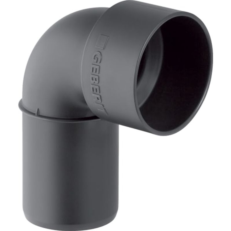 Geberit Anschlussbogen / 40 90 Grad, DN 40, Farbe schwarz Bild 1