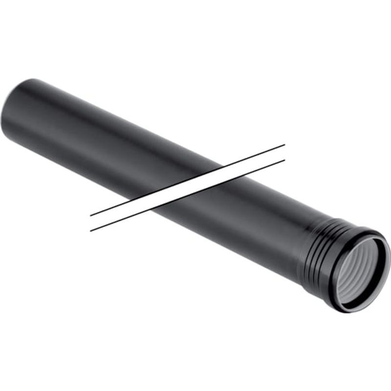 Geberit Rohr, mit 1 Muffe, 250 mm, Farbe schwarz Bild 1