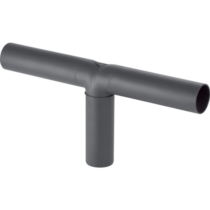 Geberit Doppelanschlussbogen lang, mit verlaengertem Anschluss / 40 / 40, DN 50, Farbe schwarz Bild 1