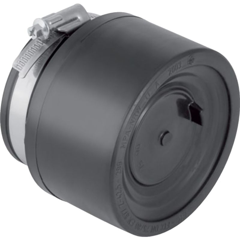 Geberit Übergangsmanschette auf Guss, 77 mm, Farbe schwarz Bild 1