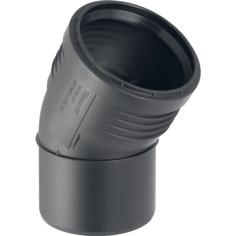 Geberit Bogen 30 Grad, DN 90, Farbe schwarz Bild 1