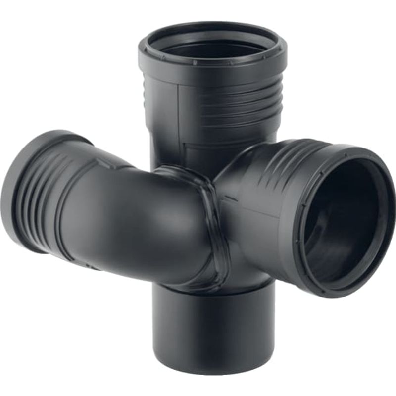 Geberit Schachtbogenabzweig rechts x 70 x 100 87,5 Grad, DN 100, Farbe schwarz Bild 1
