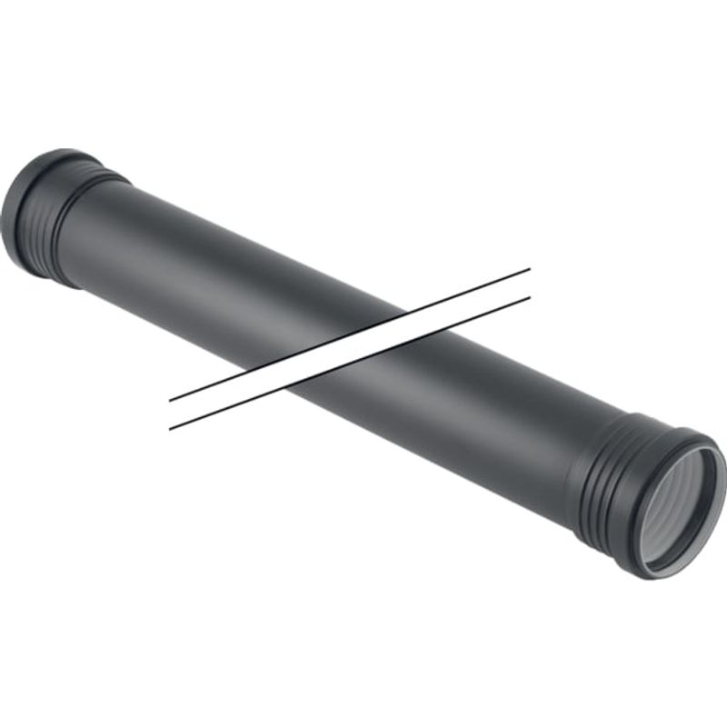 Geberit Rohr, mit 2 Muffen, 1000 mm, Farbe schwarz Bild 1