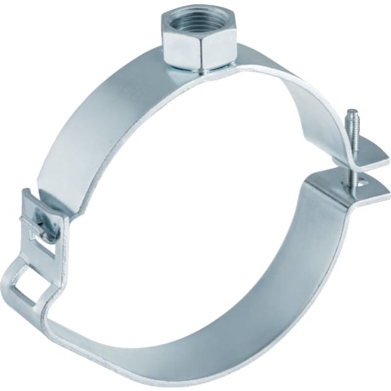 Geberit Rohrschelle PE-HD 56 mm verzinkt mit Muffe 1/2", Farbe silber Bild 1