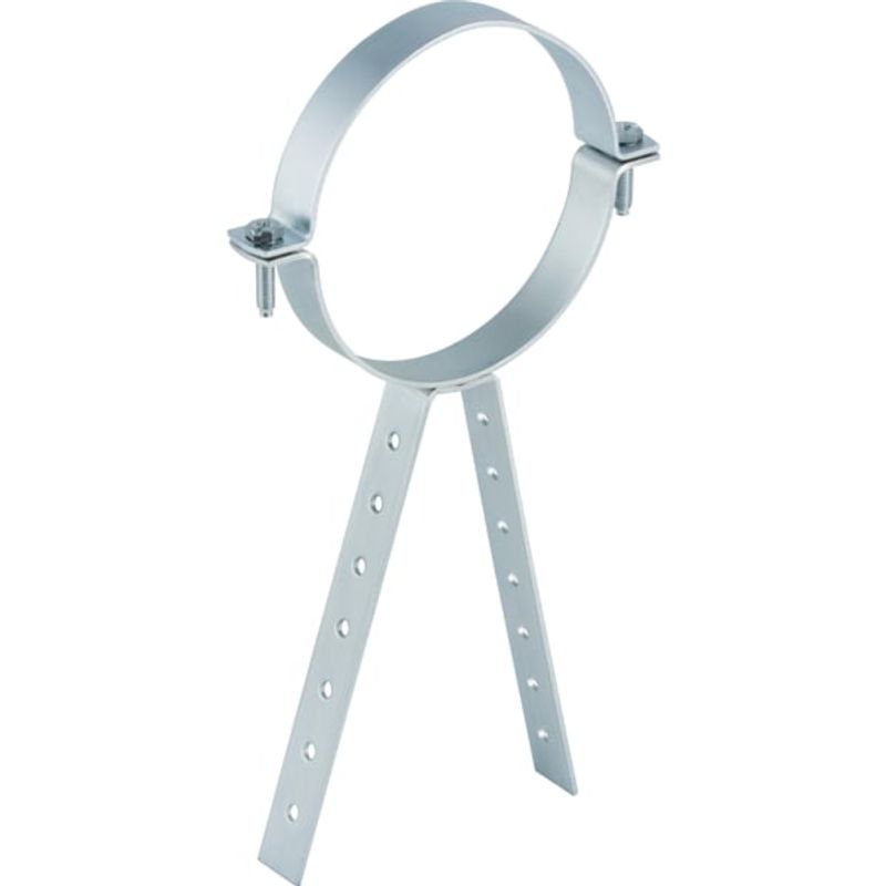 Geberit Rohrschelle PE-HD 75 mm mit Spreizstütze, Farbe silber Bild 1