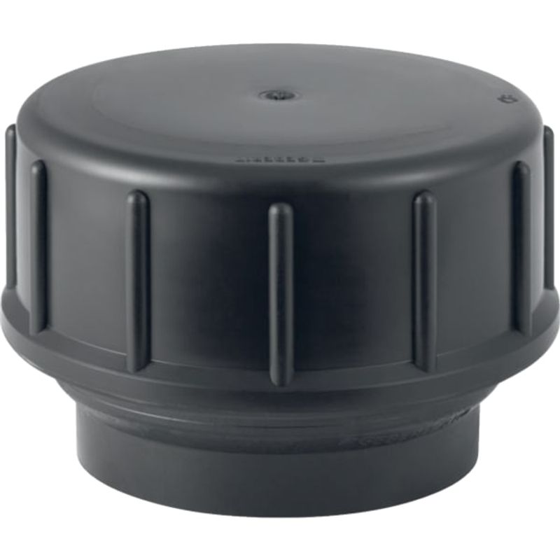Geberit PE Gewindestutzen, mit Schraubkappe d32 H4,5, 45 mm, Farbe schwarz Bild 1