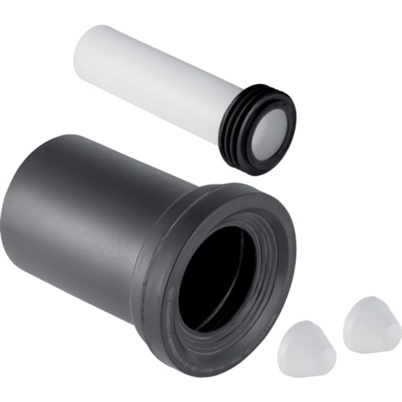 Geberit Anschlussset, für Wand-WC PE d110 / 45, 18,5 cm lang, mit Deckkappen Bild 1