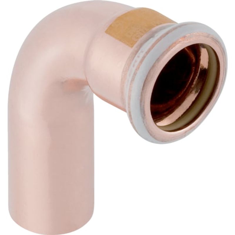 Geberit Mapress Kupfer Pressfitting-Bogen für Gas 35 mm 90 Grad, mit Einschubende, Farbe kupfer Bild 1