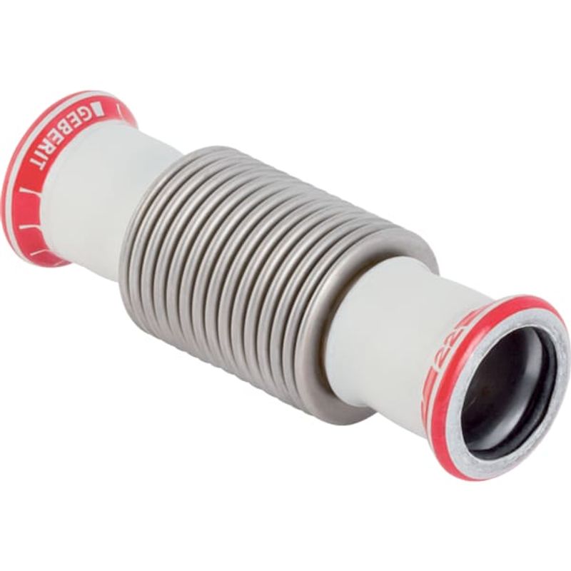 Geberit Mapress C-Stahl Axialkompensator, mit Pressmuffen d22, 106 mm Bild 1