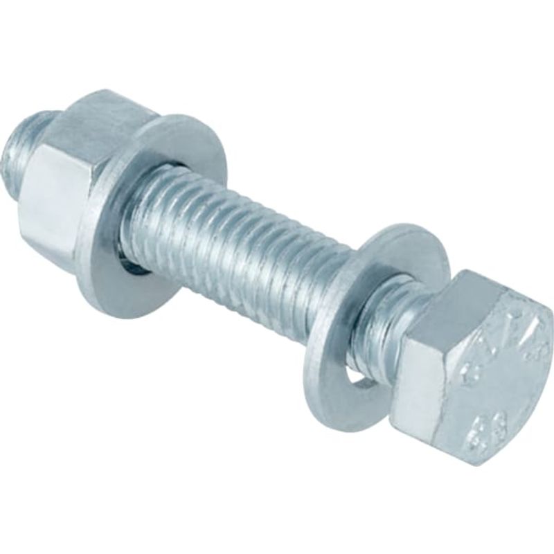Geberit Schraubenset, für Flanschverbindung aus Stahl verzinkt 16 x 65, 65 mm, Farbe grau Bild 1