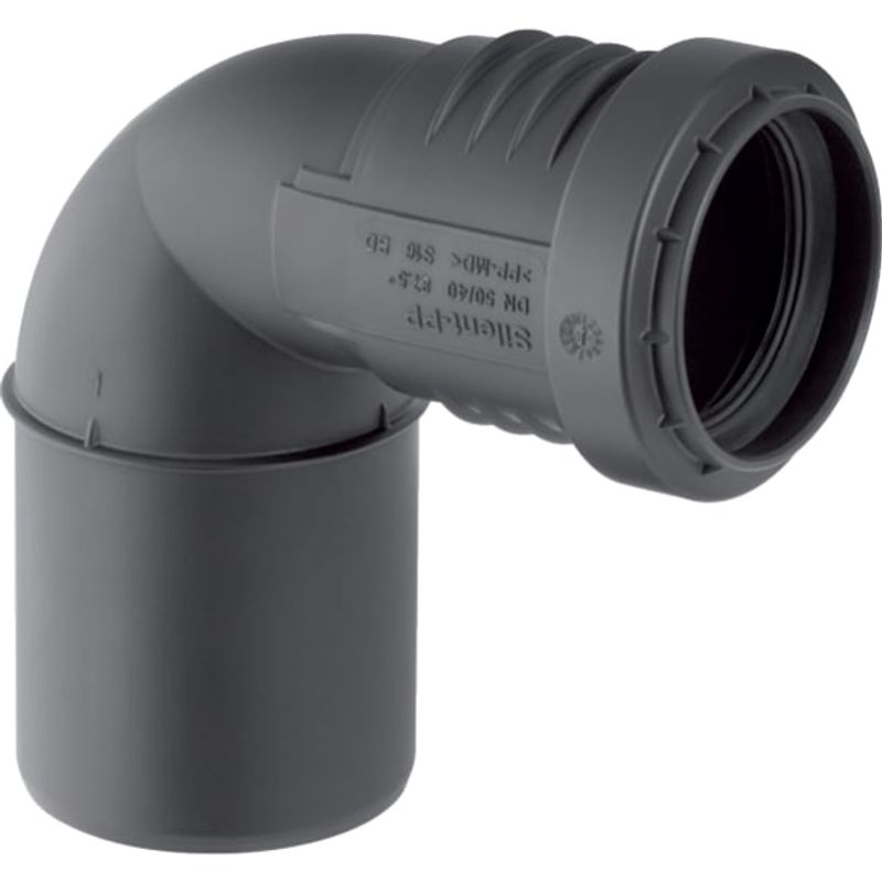Geberit Bogen reduziert DN 40 x 50 87,5 Grad, DN 50, Farbe schwarz Bild 1