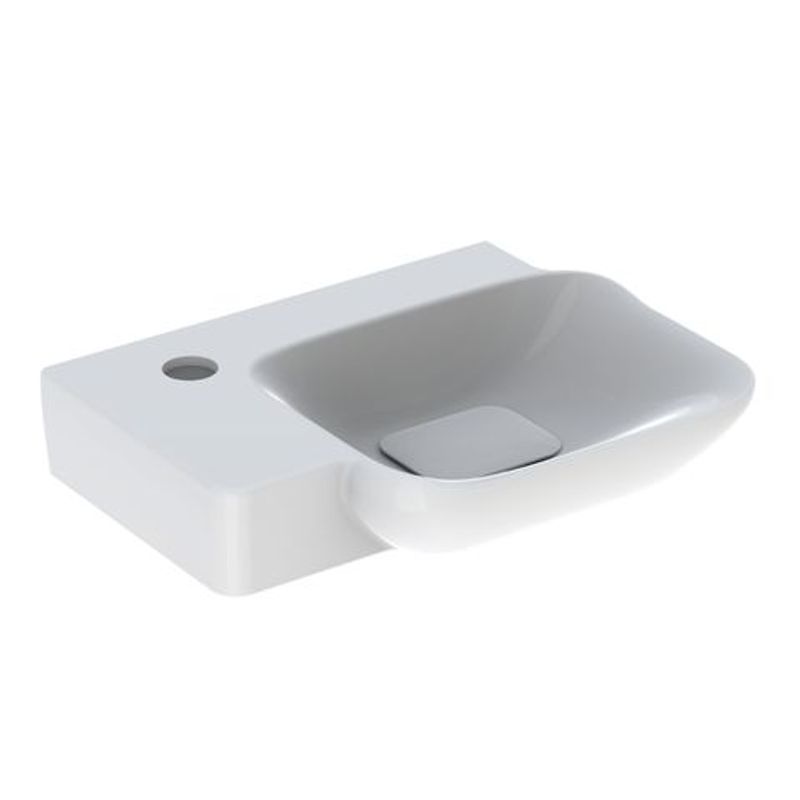 Geberit myDay Handwaschbecken, 40 x 28 cm Hahnloch links, ohne Ül, KeraTect, Farbe weiß Bild 1
