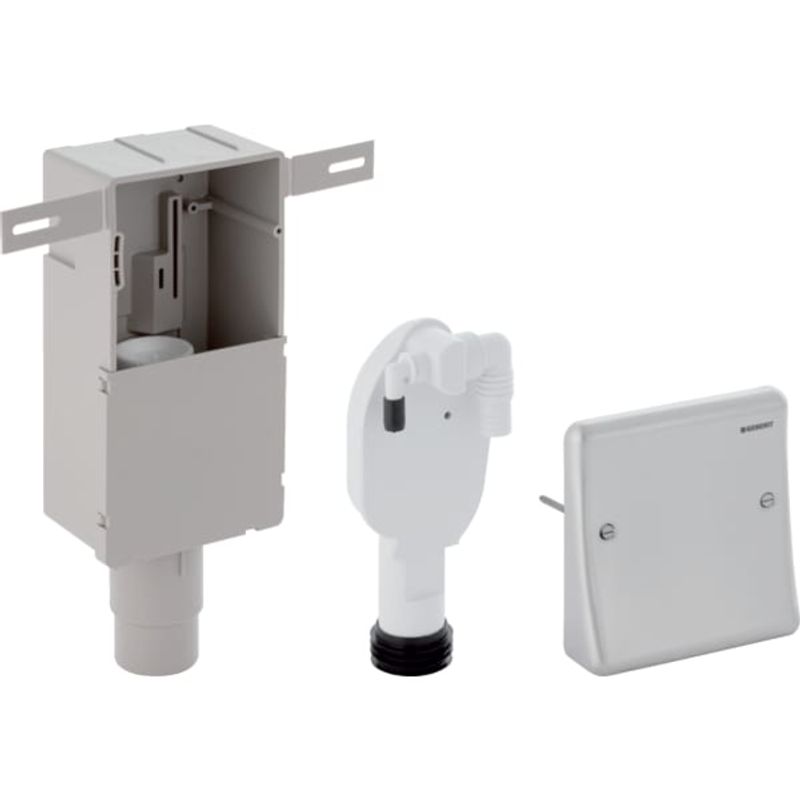 Geberit UP-Geruchsverschluss mit 2 Anschlüssen Wandeinbaukasten und Abdeckplatte d50-56 Bild 1
