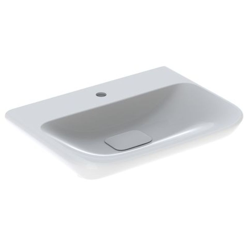 Geberit myDay Waschtisch, 65 x 48 cm mit Hl, ohne Ül, KeraTect, Farbe weiß Bild 1