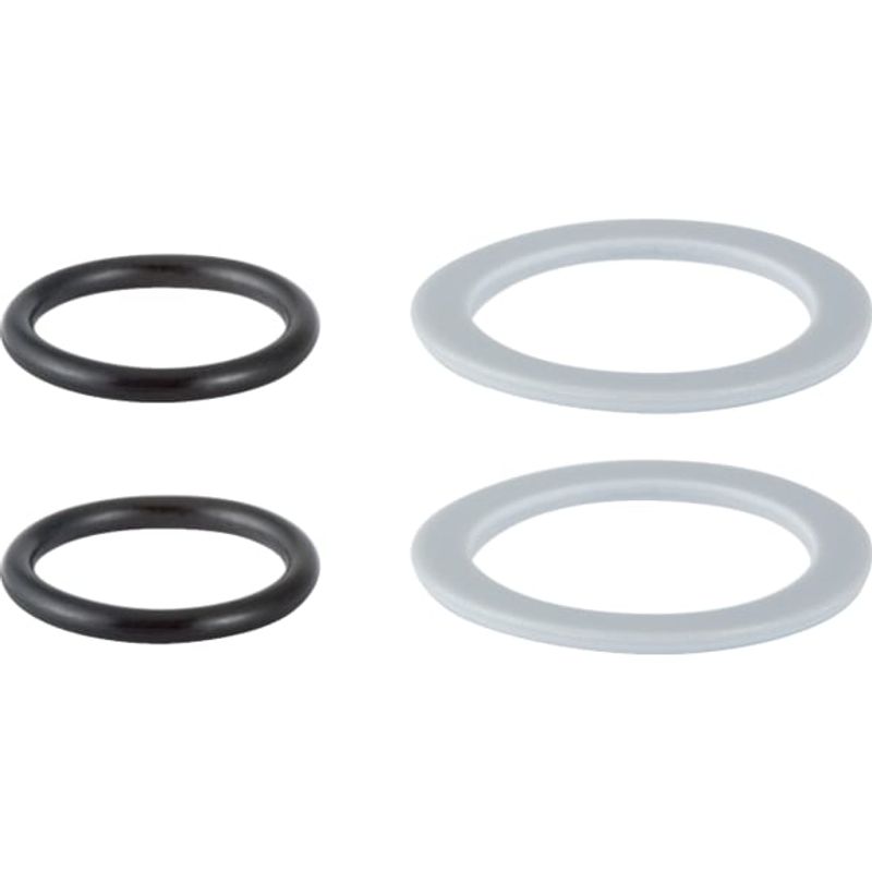 Geberit Dichtungs-Set 32 mm, bestehend aus: 2 x O-Ring EPDM, 2 x Scheibe PE-LD, Farbe schwarz Bild 1