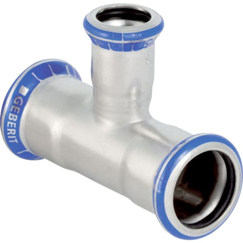 Geberit Mapress Edelstahl T-Stück reduziert d42-22-35, Farbe silberfarben Bild 1