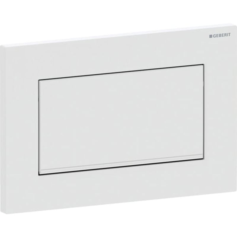 Geberit Sigma10 Betätigungsplatte, eckig, Spülstopp-Sp. verschraubte, Edelstahl / chrom glaenzend, 12 x 246 x 164 mm, Farbe weiß Bild 1
