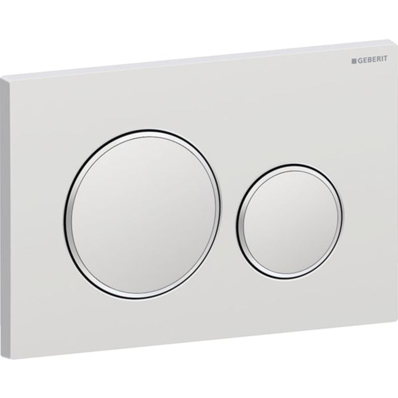 Geberit Sigma20 Betätigungsplatte, für 2-Mengen-Spülung, matt verchromt, 12 x 246 x 164 mm, Farbe chrom Bild 1