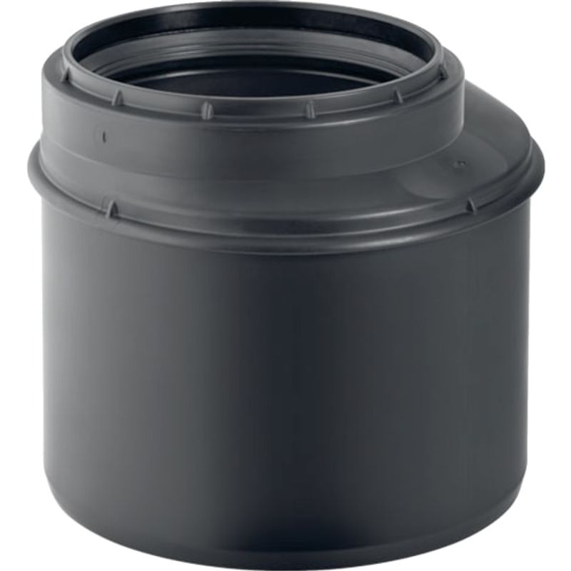 Geberit Reduktion exzentrisch DN 70 x 50, kurz, 84 mm, Farbe schwarz Bild 1