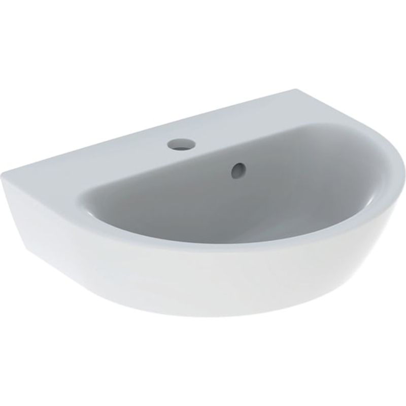 Geberit Handwaschbecken, 450 x 360 mm, mit HL, mit ÜL, weiss, 175 x 450 x 360 mm, Farbe weiß Bild 1
