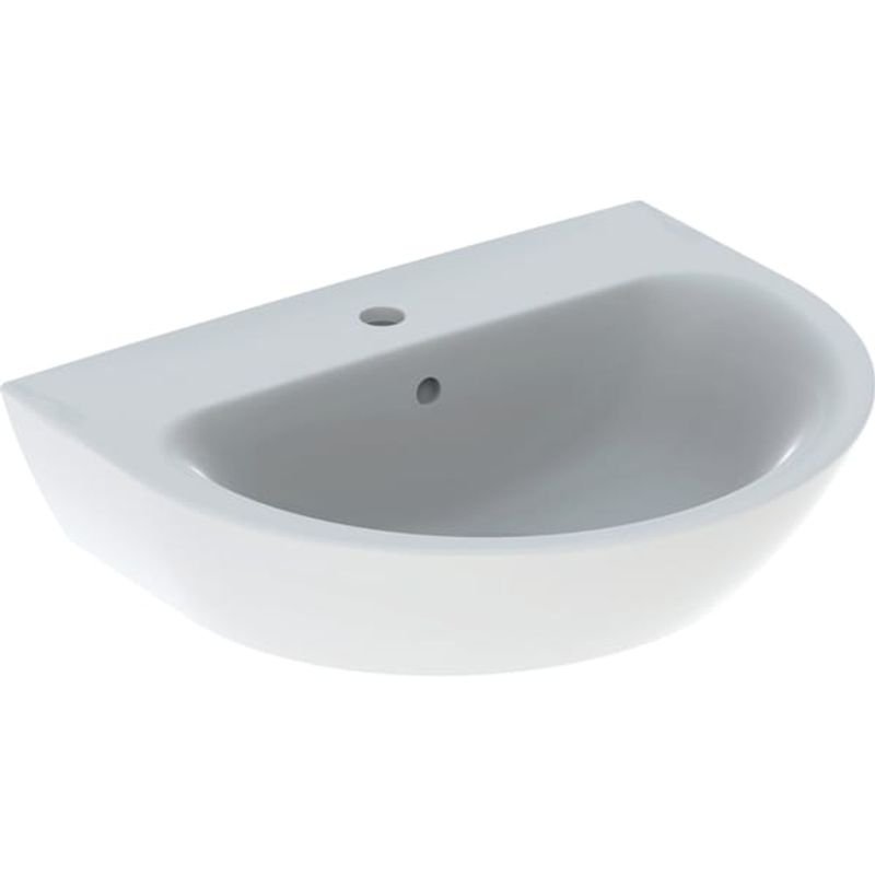 Geberit Waschtisch, 600 x 480 mm, mit HL, mit ÜL, weiss, KeraTect, 190 x 600 x 480 mm, Farbe weiß Bild 1