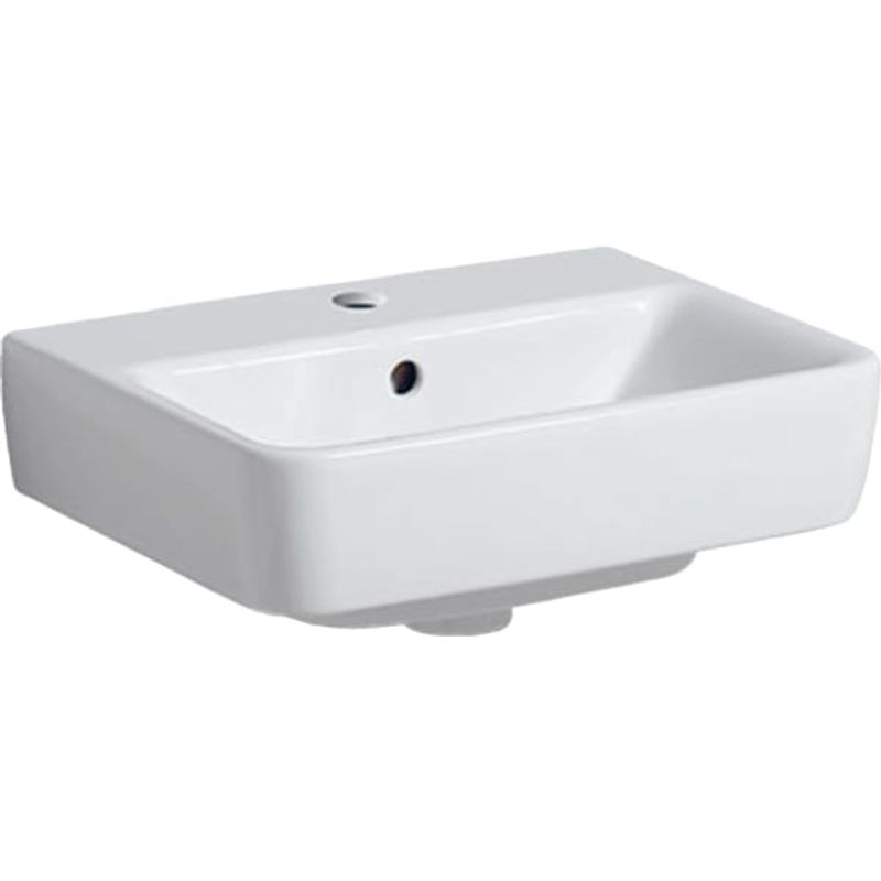 Geberit Handwaschbecken, unterbaufaehig,450 x 340 mm, HL, mit ÜL, weiss, 170 x 450 x 340 mm, Farbe weiß Bild 1