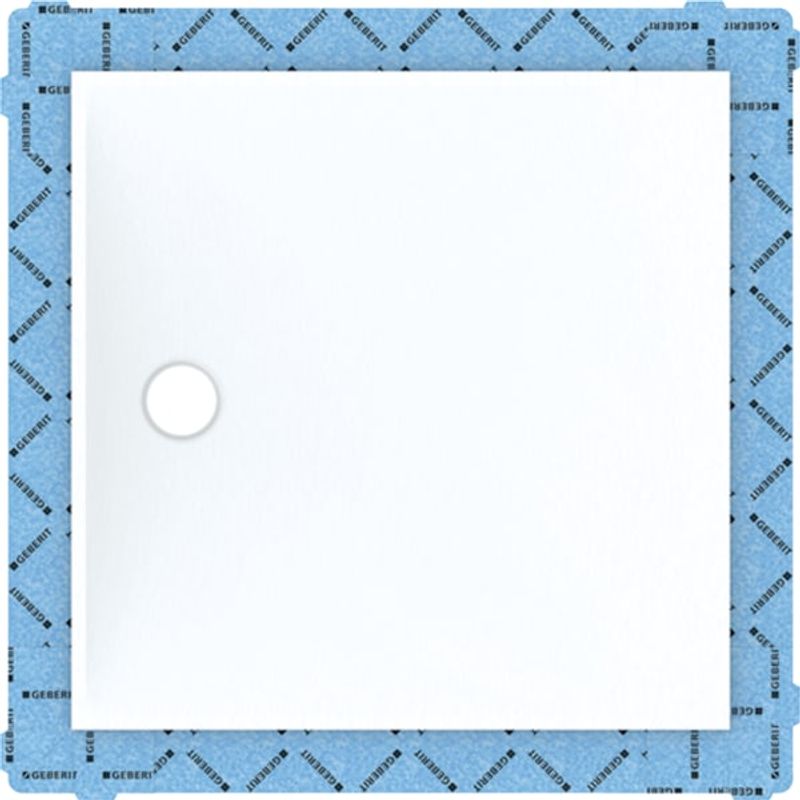 Geberit Duschflaeche aus Varicor, bodeneben,1200 x 1200 mm, weiss, 18 x 1200 x 1200 mm, Farbe weiß Bild 1