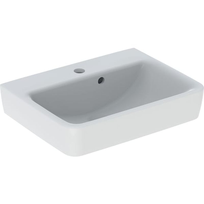 Geberit Handwaschbecken, unterbaufaehig,500 x 380 mm, HL, mit ÜL, weiss, 170 x 500 x 380 mm, Farbe weiß Bild 1