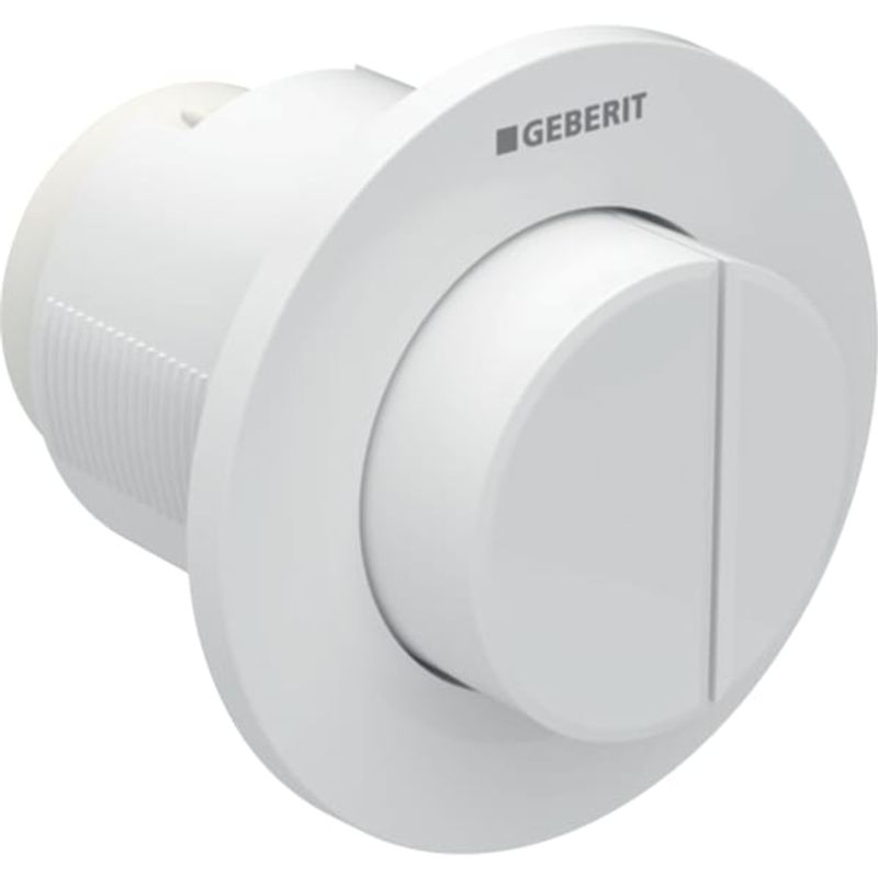 Geberit Typ 01 Fernbetaetigung, rund, pmeum. 2-M-Sp, UP-Drücker, vorragend, Farbe weiß Bild 1