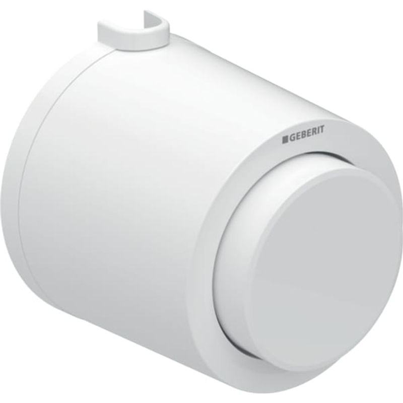 Geberit Typ 01 Fernbetaetigung, rund, pmeum. 1-Mengen-Spülung, AP-Drücker, Farbe weiß Bild 1