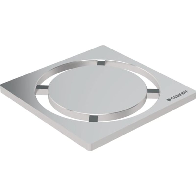 Geberit CleanPoint Designrost, rund 8 x 8 cm, Farbe Edelstahl-Optik (silber) Bild 1