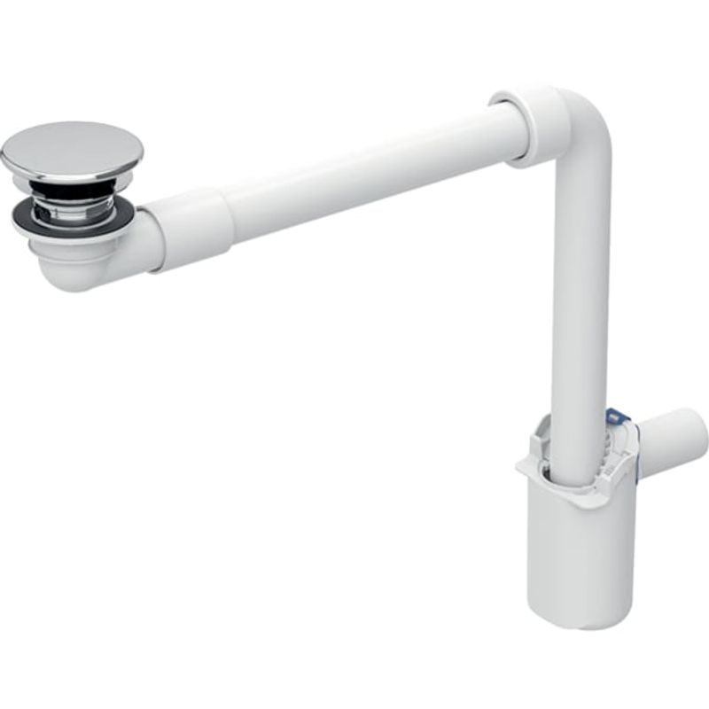 Geberit WT Ablauf d32 Raumsparmodell, mit freiem Auslauf, Ventilab, glanzverchromt, 50 mm, Farbe chrom Bild 1