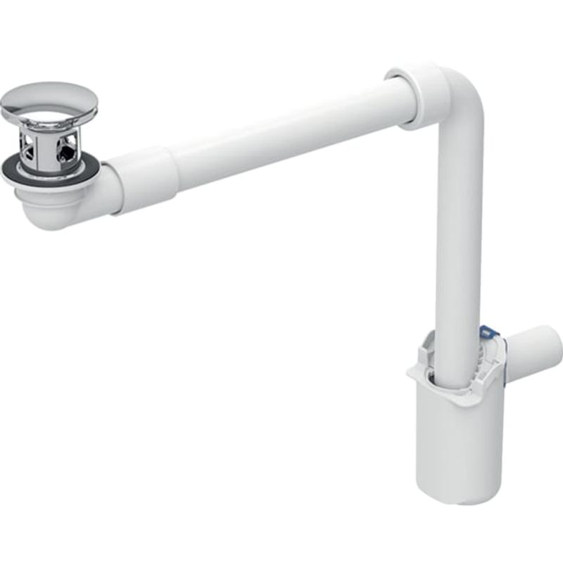 Geberit WT Ablauf d32 Raumsparmodell, mit Druckbet. Ventilabstopfen glanzverchromt, 50 mm, Farbe chrom Bild 1