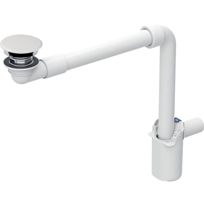 Geberit WT Ablauf, Raumsparmodell, mit freiem Auslauf, Ventilab. weiss, DN 32, Farbe weiß Bild 1