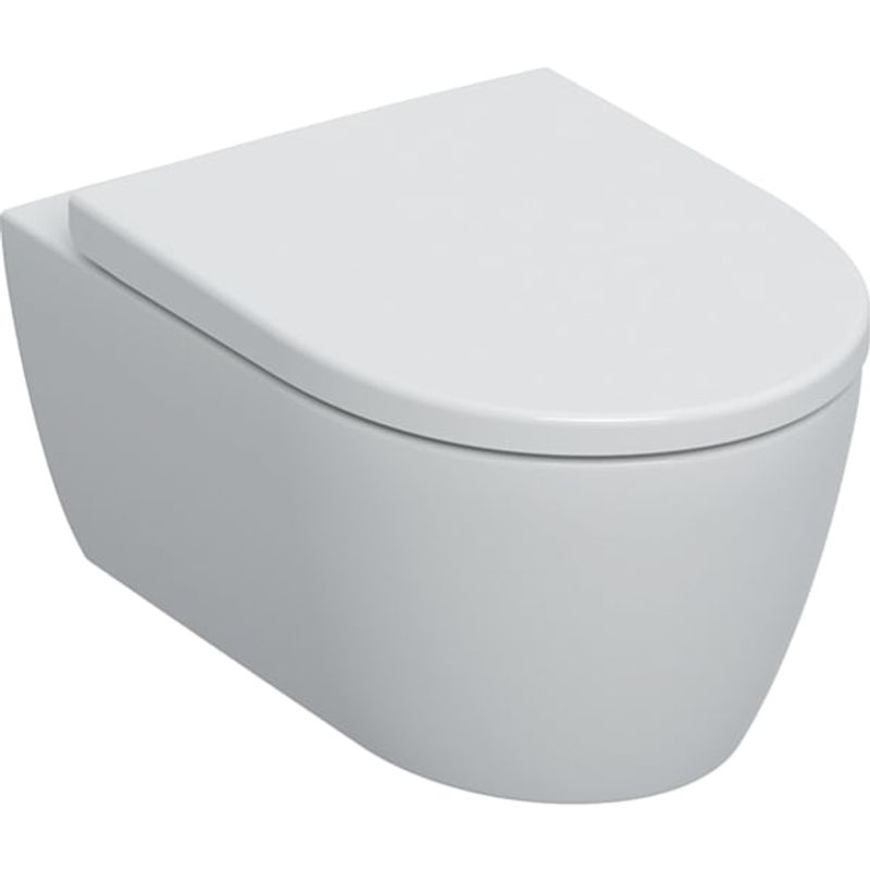 Geberit iCon Set Wand-WC, mit WC-Sitz, Rimfree Tiefspüler, geschl, T:53 cm, 330 x 355 mm, Farbe weiß Bild 1