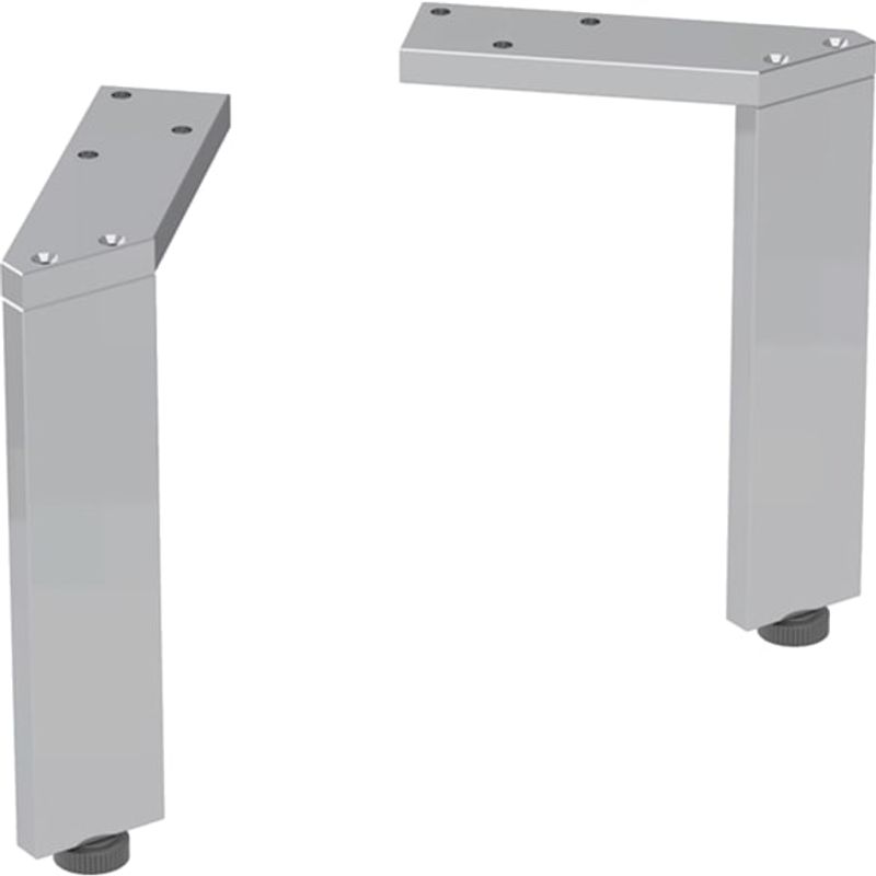 Geberit Set Füsse schmal (2 Stück), H:18 cm hochglanz, Farbe silberfarben Bild 1