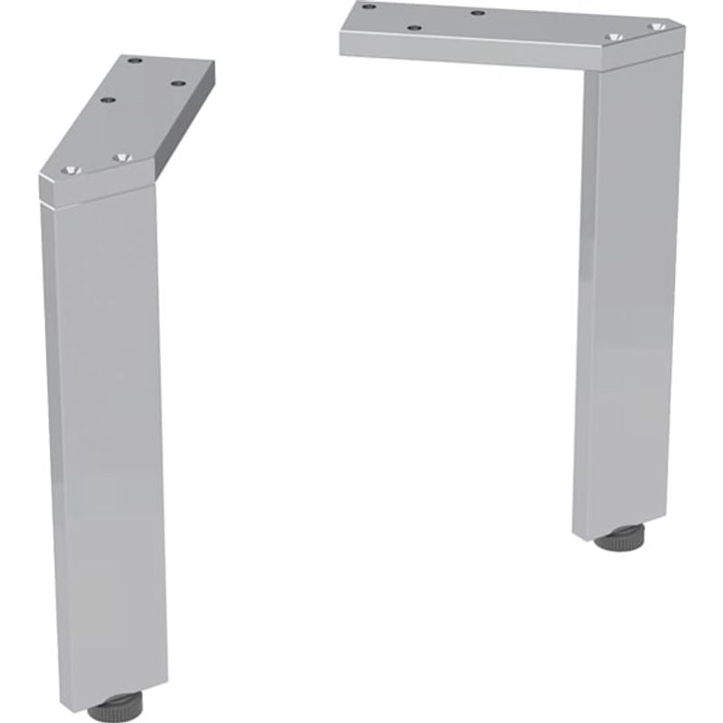 Geberit Set Füsse schmal (2 Stück), H:21,7 cm hochglanz, Farbe silberfarben Bild 1