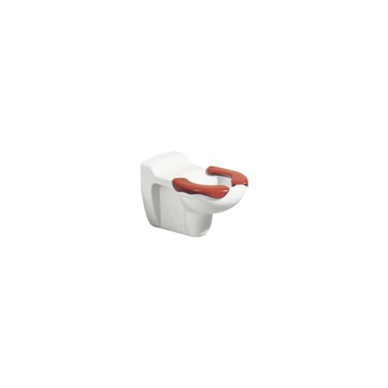 Geberit Bambini WWC, für Kinder, Tiefspüler, KeraTect, mit Sitzauflagen rot, Farbe weiß Bild 1