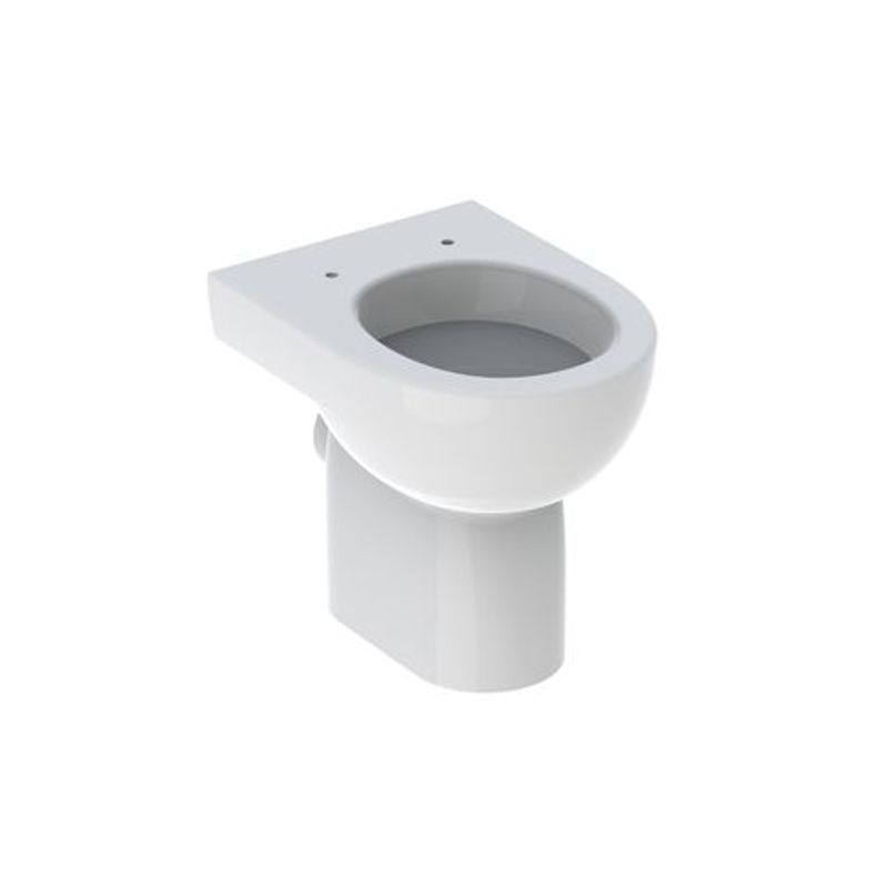 Geberit Renova Stand-WC Flachspüler Abg. horiz, teilgeschlossene Form, Farbe weiß Bild 1