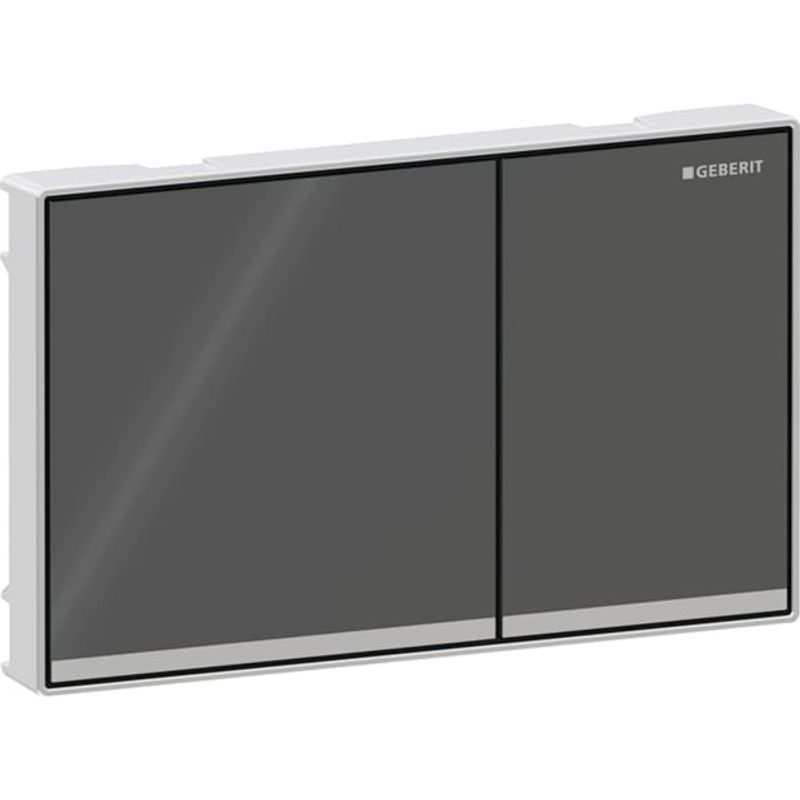 Geberit Sigma60 Betätigungsplatte, für 2-Mengen-Spülung eckig, lava verspiegelt / hochglanz-verchromt, 25 x 132 mm, Farbe chrom Bild 1