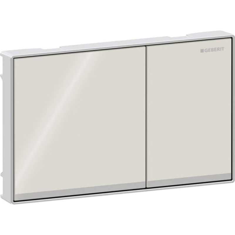 Geberit Sigma60 Betätigungsplatte, für 2-Mengen-Spülung eckig, sandgrau verspiegelt / hochglanz-verchromt, 25 x 132 mm, Farbe chrom Bild 1