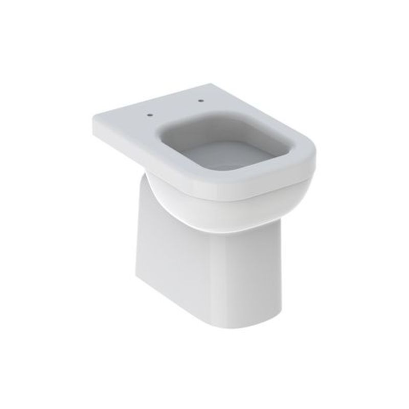 Geberit Renova Comfort Square Stand-WC Tiefspüler / erhöht, teilgeschl. Form weiss, Farbe blau Bild 1