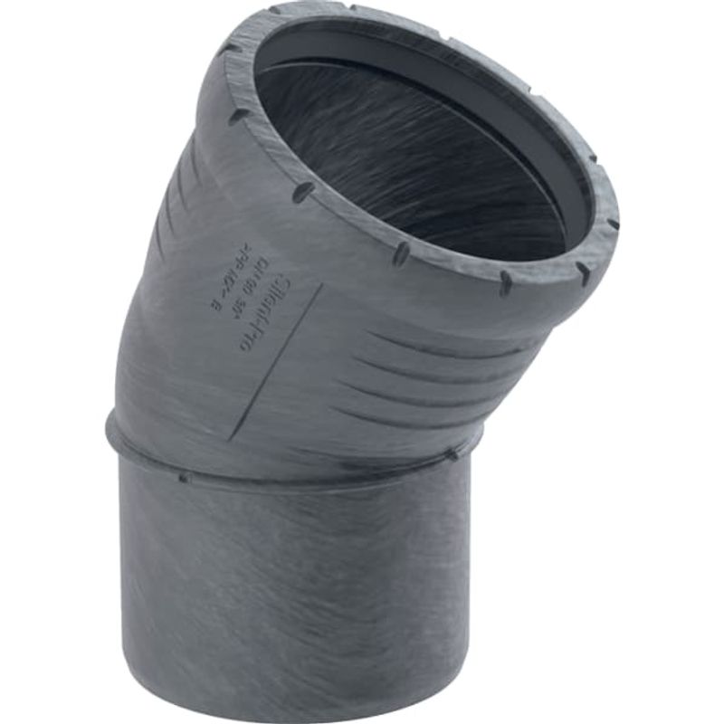 Geberit Bogen 30 Grad, DN 90, Farbe schwarz Bild 1