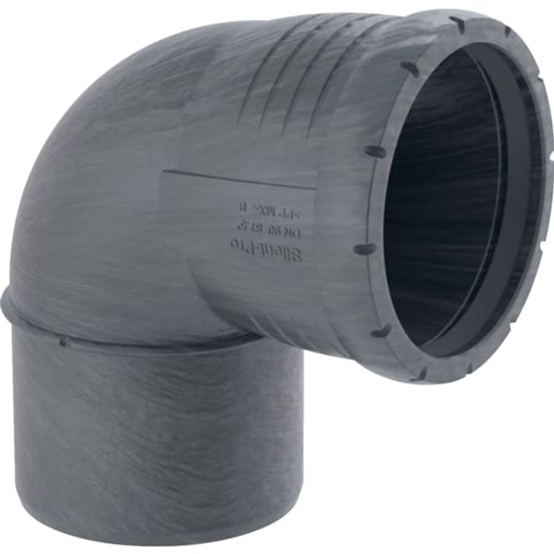 Geberit Bogen 87,5 Grad, DN 125, Farbe schwarz Bild 1