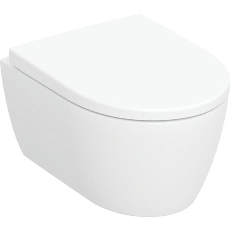 Geberit Wand-Tiefspül-WC Set WC-Sitz, mit AS, spülrandlos, kompakt, 330 x 355 mm, Farbe weiß Bild 1