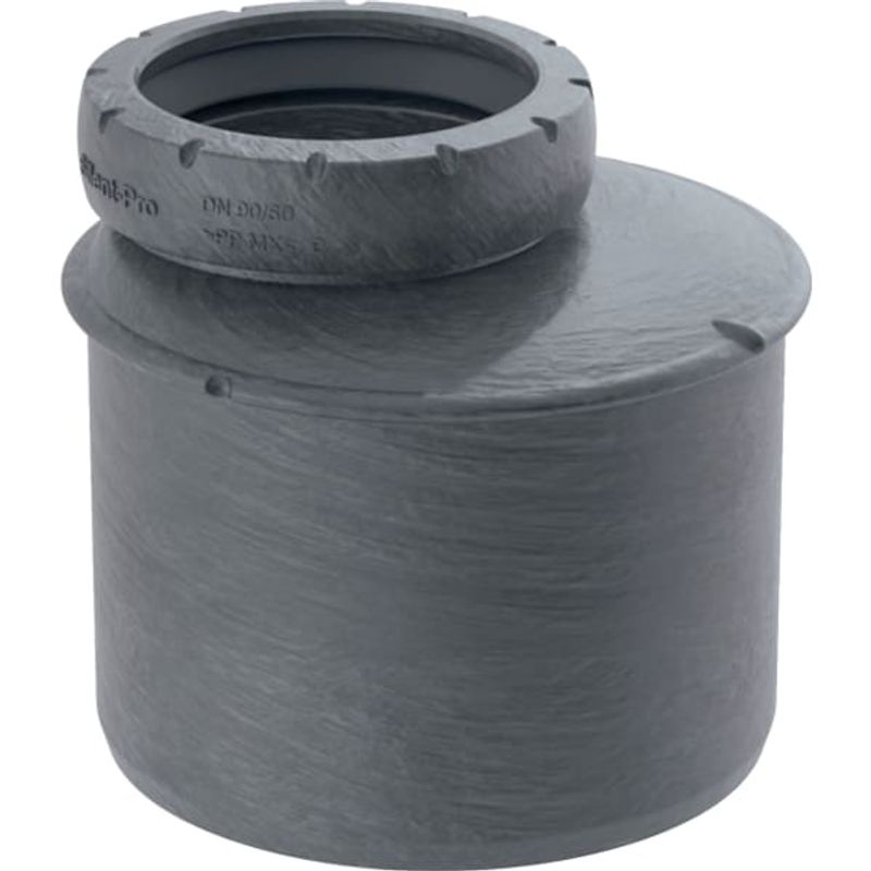 Geberit Reduktion exzentrisch DN 125 x 90, 104 mm, Farbe schwarz Bild 1